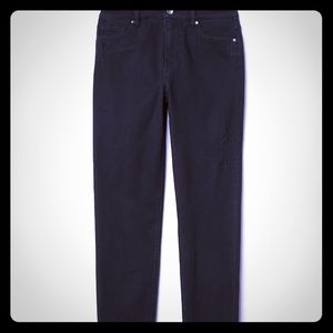 New distressed black jeans